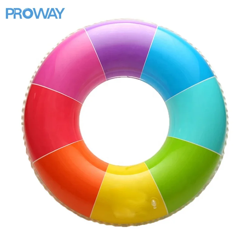 PVC Swimming Ring Float Cartoon Unisex Classic Inflatable Swimming Rings Red White Inflatable Rings