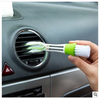 1PC car cleaning brush double head car vent slit cleaning brush dusting blinds keyboard cleaning brush household cleaner