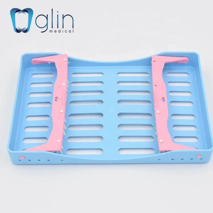 Стоматологическая стерилизационная коробка для инструментов/с 10 держателями/автоклавируемая при высокой температуре/G-032B