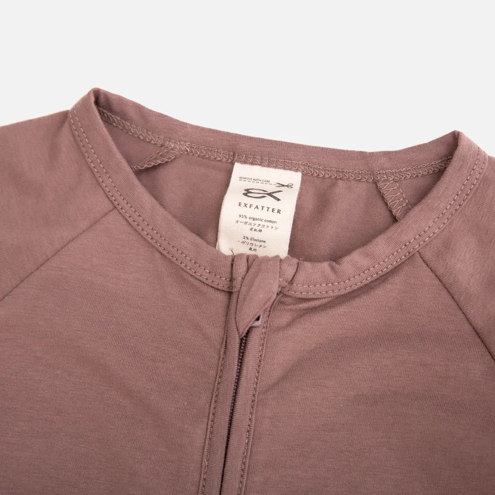 
Exfatter Wholesale Organic Cotton Long Sleeve Baby Coverall 