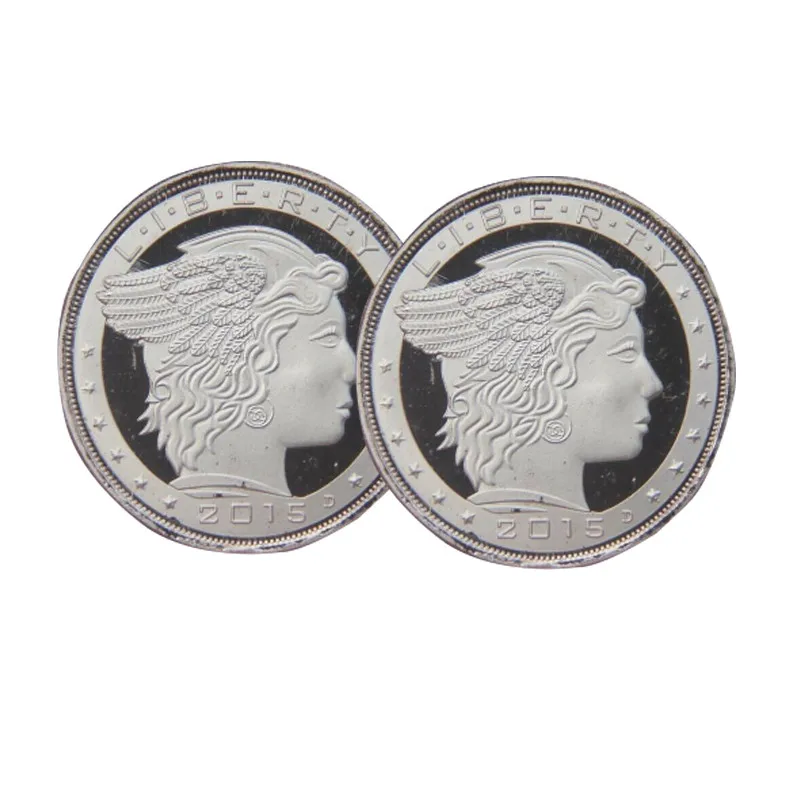 
Factory custom copper coin pirate skull print embossed coin 