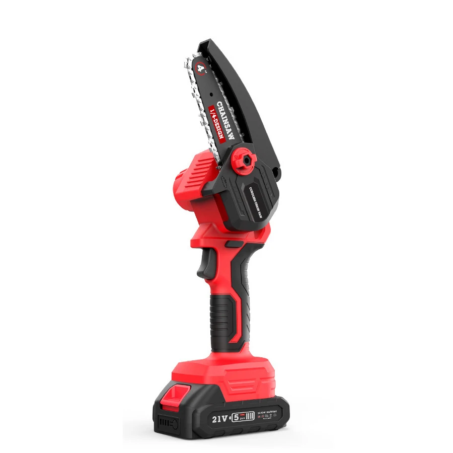 Mini Li-Ion Wood Cutter Chainsaw Power Tools 21v Li-Ion Chain Saw For Sawing Wood 4/6 inch Mini Cordless Chainsaw