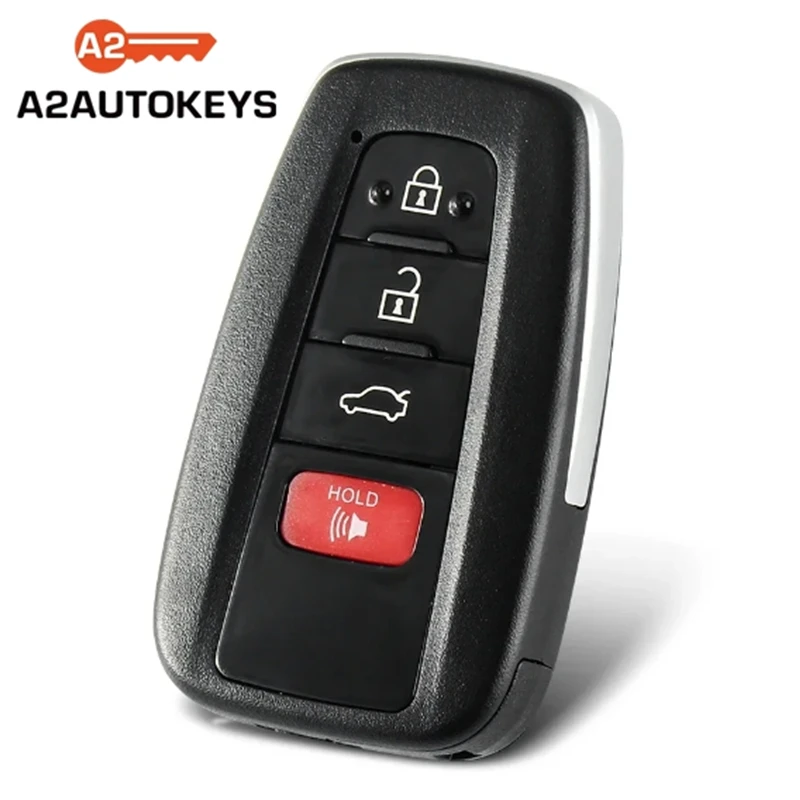 A2AUTOKEYS  For Toyota Camry Prado 2018 2019  4 Buttons 315/433 MHZ 4A ChipWith Emergency Key Blade Car Smart Remote Key