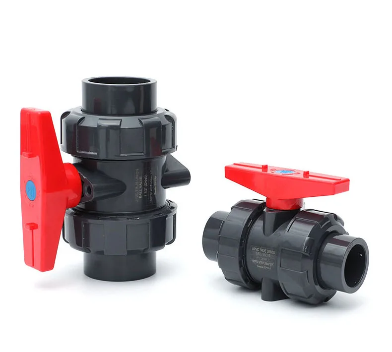 Hot Sale Industrial Handle 2 Way Plastic True Union upvc pvc double union ball valve