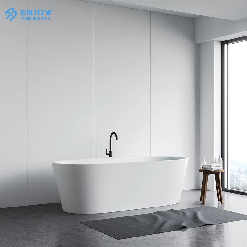 Built-In Bathtub Artificial Stone Bathroom Bath Tub Resin Solid Surface Drop In Bathtub