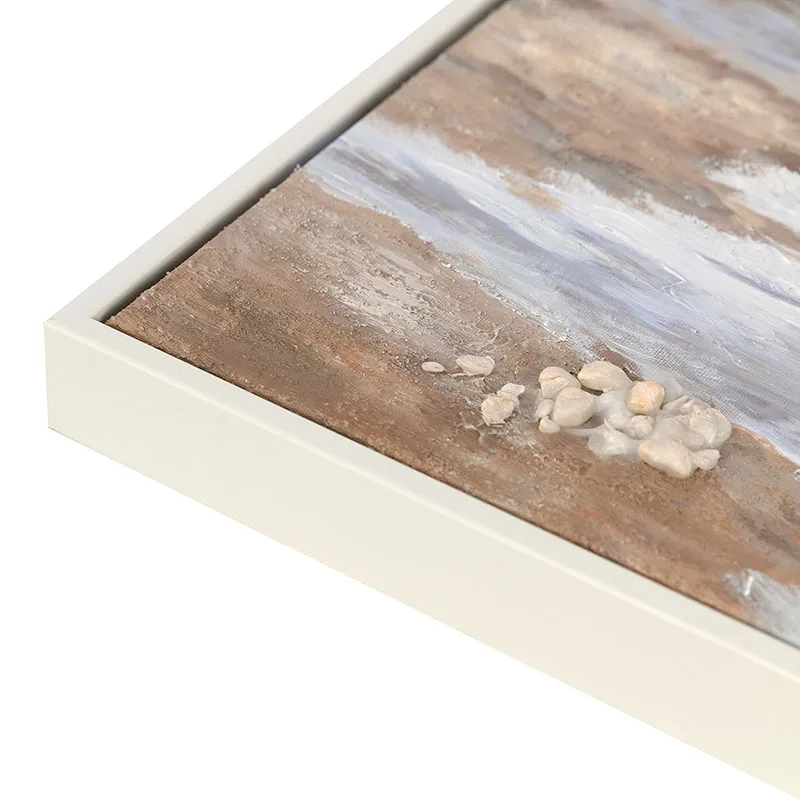 Paintings Of Boats On Beach Canvas With Floater Frame Home Decoration Seascape Paintings