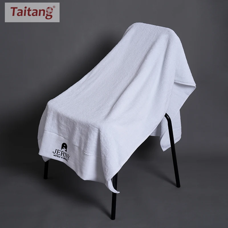 Taitang льняные белые 100 хлопковые полотенца для лица рук с логотипом на заказ Роскошные комплекты полотенец тела башня