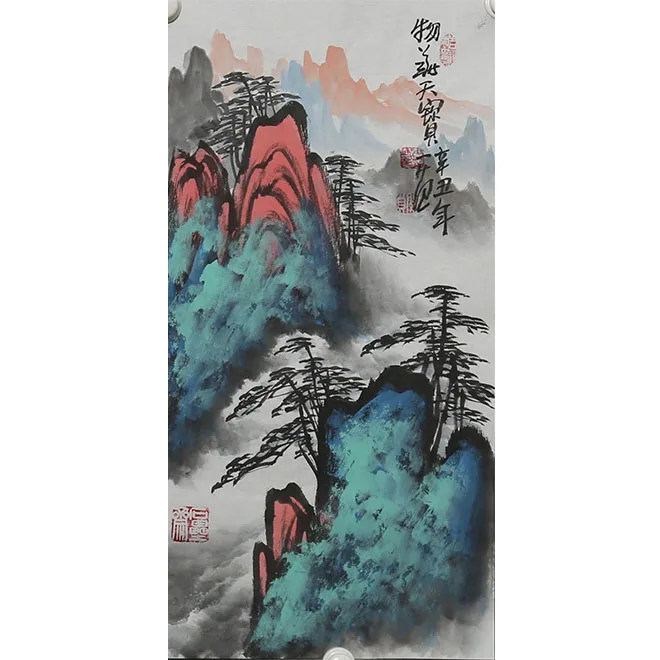 New Chinese Zen style ink wash hotel decoration painting living room sofa background wall mural painting