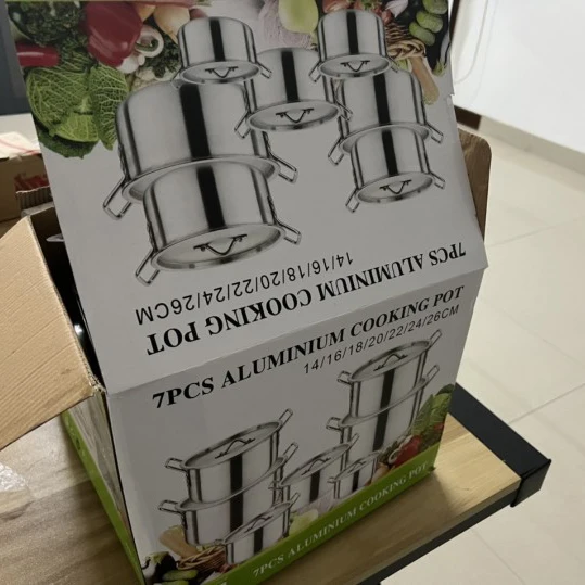 Прямая продажа с фабрики XINHUI набор из 7 предметов алюминиевые полированные глубокие кулинарные горшки наборы кухонной посуды крышкой