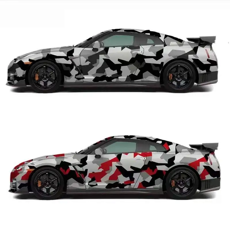 Wholesales Camo Vinyl Wrap Multi Designs Camouflage Vinyl Wrap Car Laptop Mobile Phone Back Skin Car Wrap Vinyl Film
