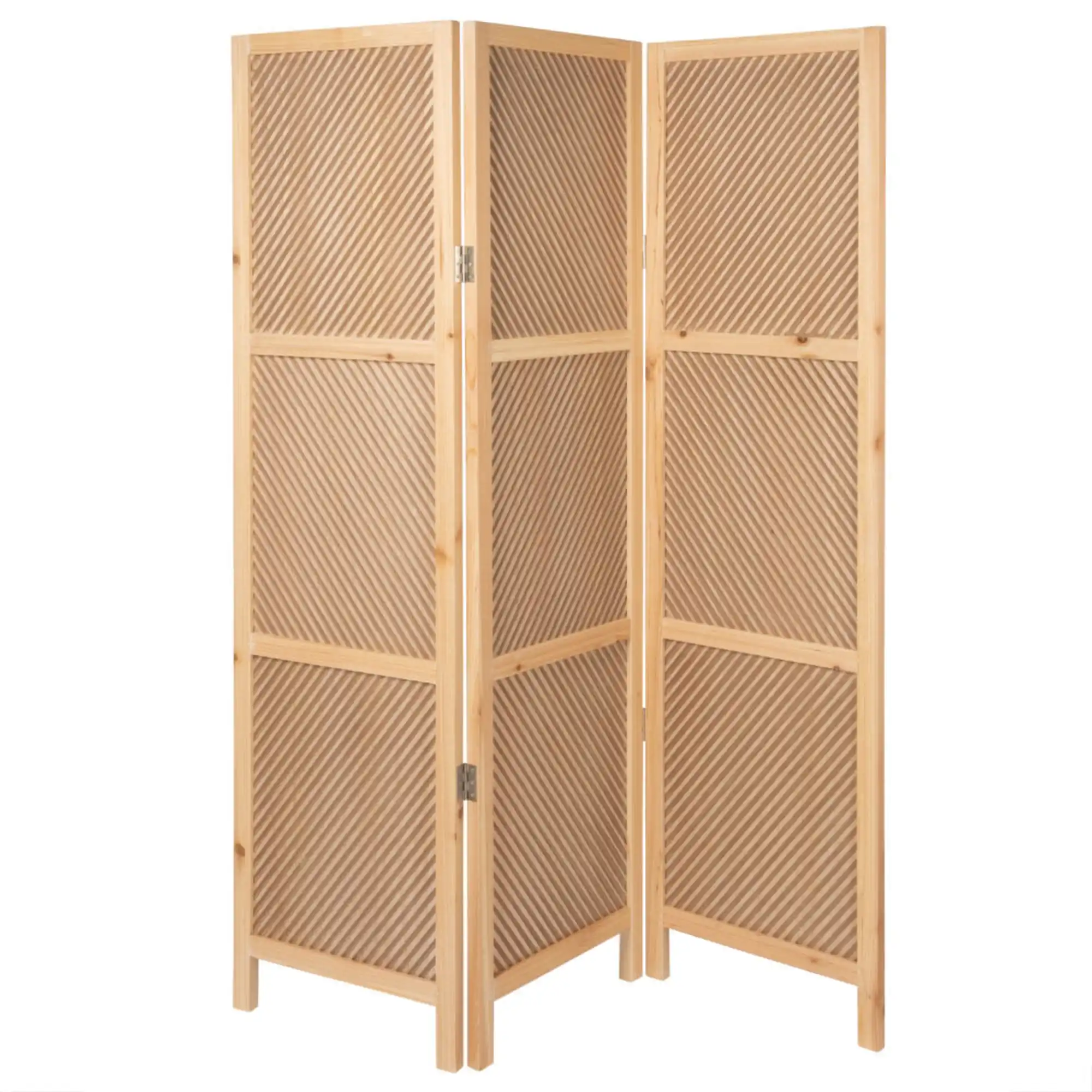 4 panels woven wooden rattan room divider home partition