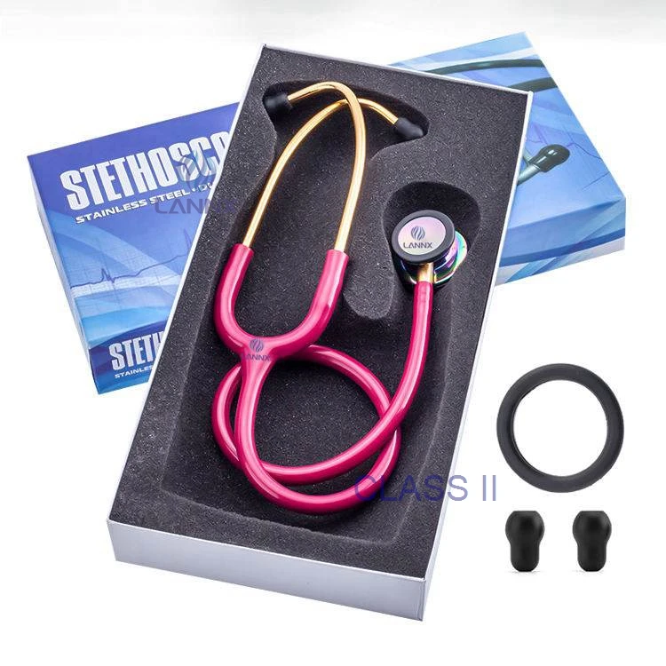 LANNX CLASS II Dual Head customize stethoscope class ii Doctor stethoscopes Professional Stetoscopio Medical use Stethoscope
