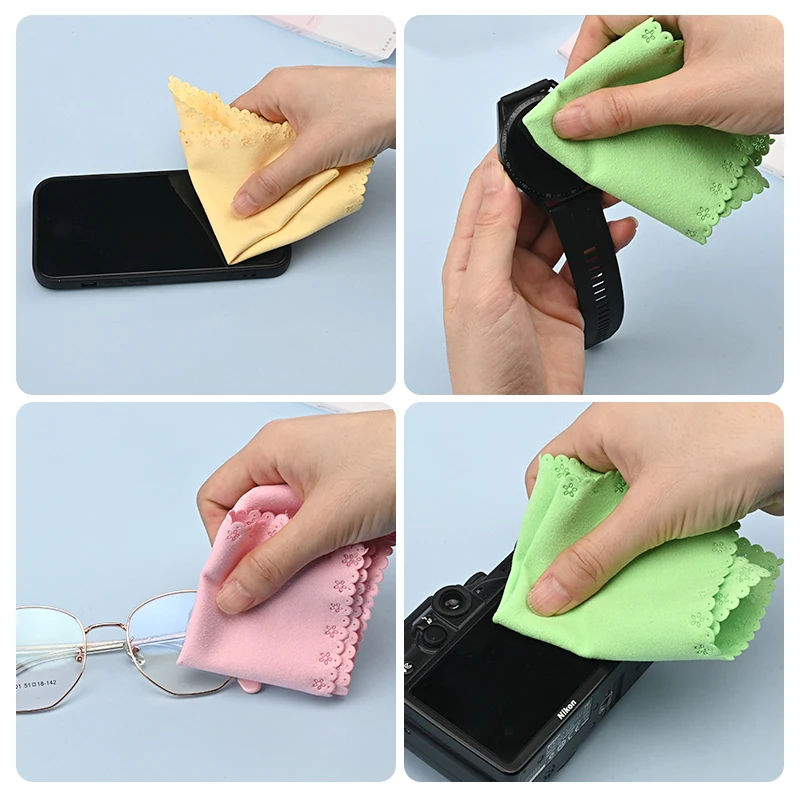 High Quality Chamois Screen Cleaner Wipes Eyewear Glasses Cloth Custom Logo Microfiber Lens Cleaning Cloth