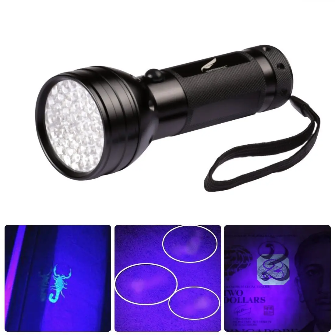 Eco Portable Powerful 51 LED UV Torch Flashlight Ultra Violet Blacklight 395 nM Inspection Lamp