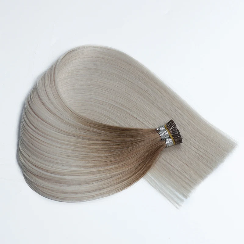 New Design Double Drawn Wholesale Ombre Color Extensions Indian I Tip Straight Hair