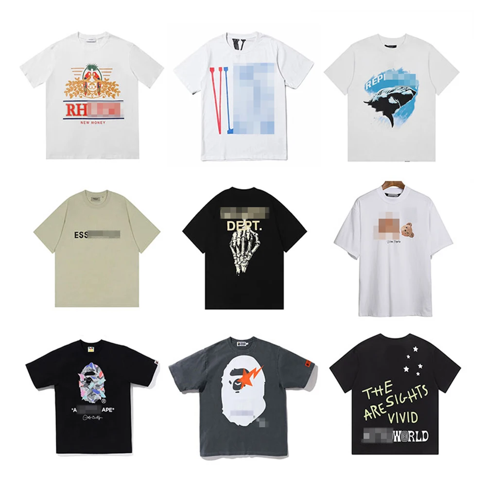 In Stock Wholesale Famous Brand Quality 100% Cotton Heavyweight Bapees Oversized Unisex Boys Men Summer Streetwear T Shirt