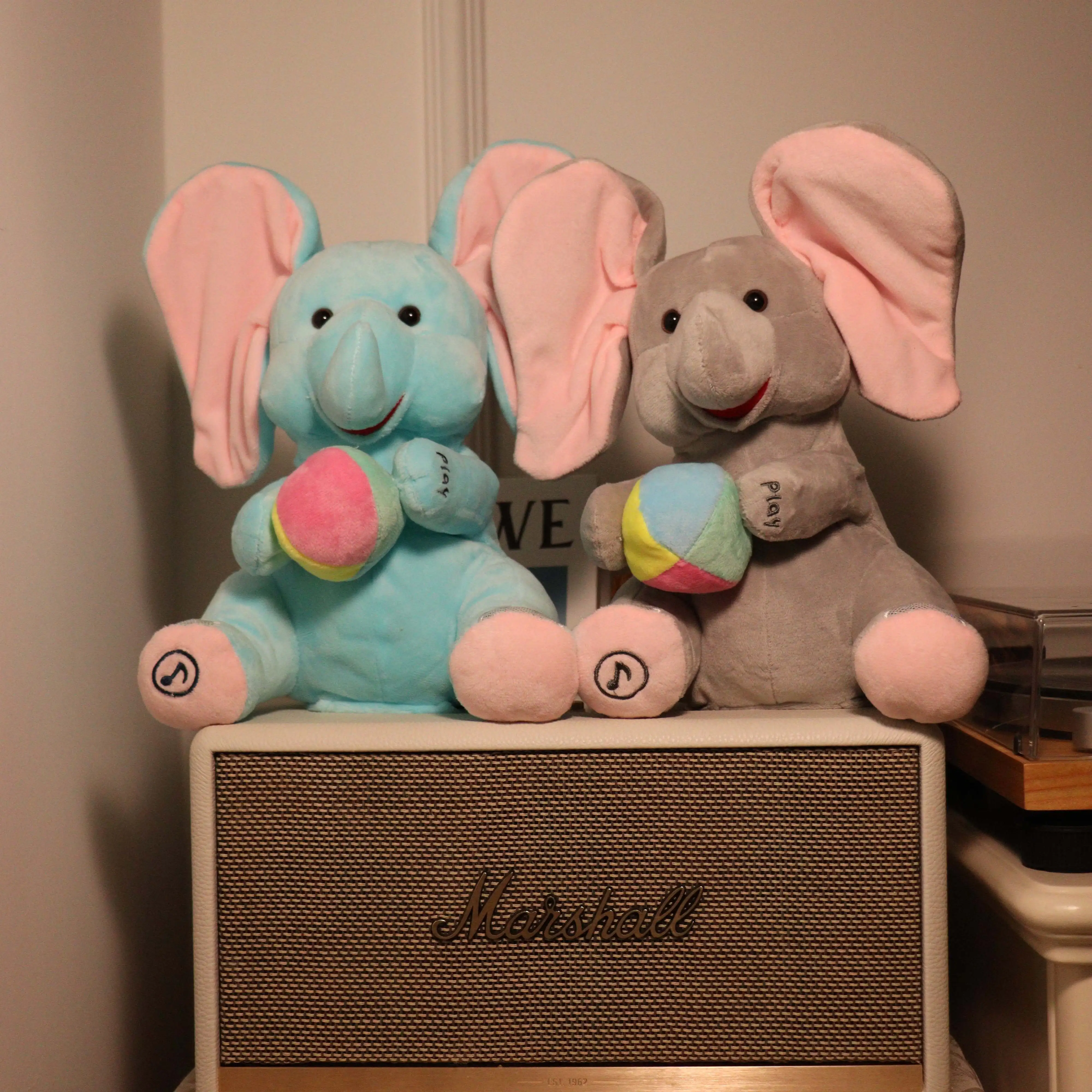 Popular Products 2024 adorkable soft Interactive function record Elephant music talking toys stuff toys electronic plush toy