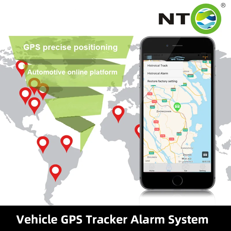 NTO Remote Engine Start Security Wireless Device Bt Smartphone App Car Alarms Gps Tracking Pke Vehicle Gps Tracker Alarm System