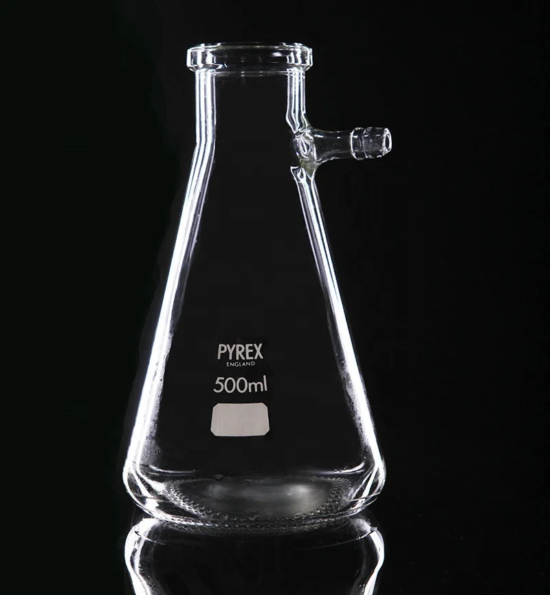 Лабораторная фильтровальная колба из боросиликатного стекла с боковой ручкой