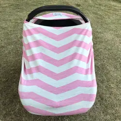 Multiuse Cotton Nursing Scarf Cover for Baby Car Seat + Beanie + Bag