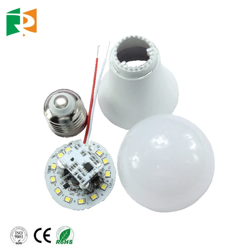 Energy Saving 8000K 7W Microwave Motion Sensor LED Light E27 Sensor Radar LED Light Bulb