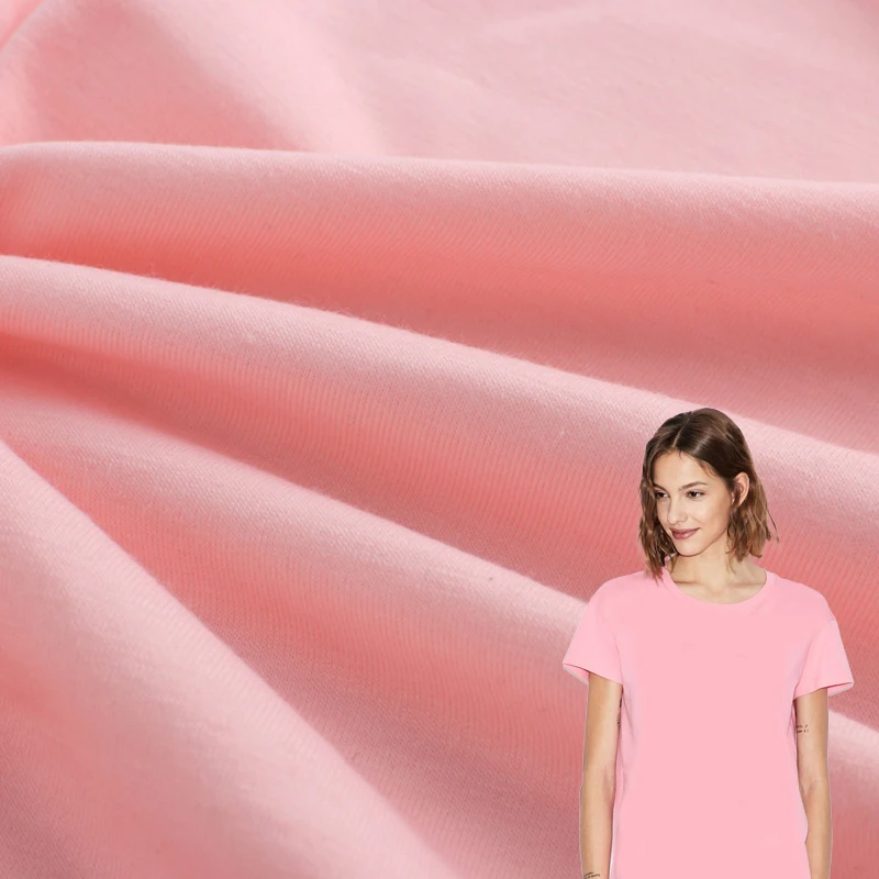 Manufacturer 32s 150GSM TC Poly Knitted 35 Cotton 65 Polyester Single Jersey Fabric For Tshirt