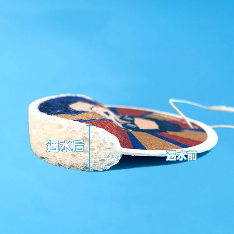 Multicolor Custom Design Carton Printing Eco Friendly Compressed Cellulose Magic Kitchen Dish Washing Limpieza Cleaning Sponge