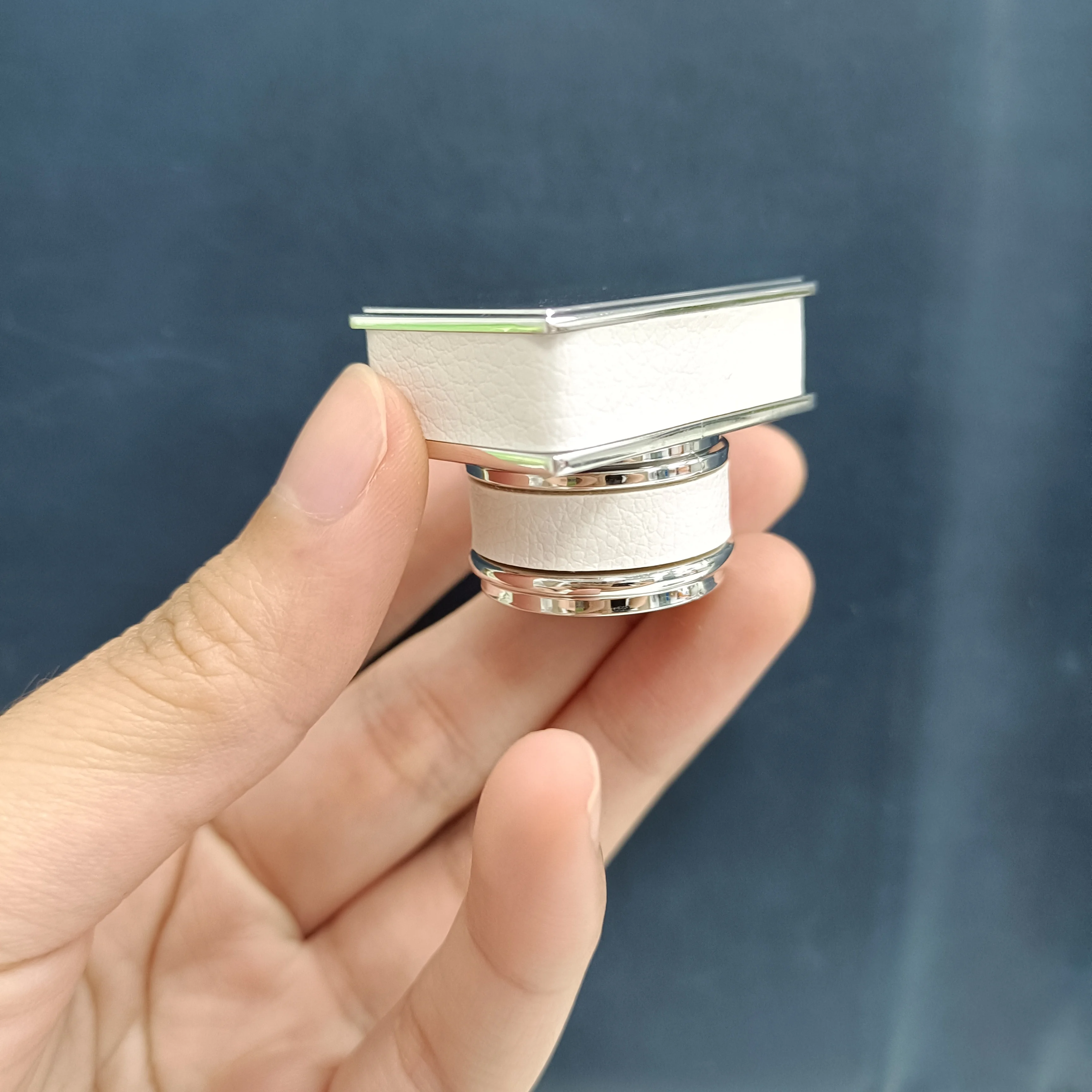 White Luxury Leather Perfume Bottla Cap 15mm Packaging Lid Colorful Fragrance Bottle Cap