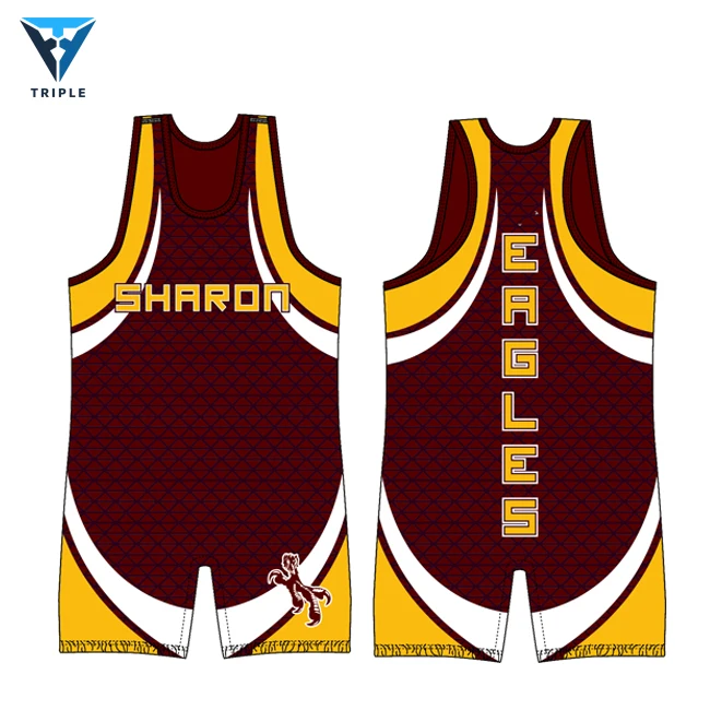 Hot sale wrestling singlet pattern colorful men wrestling singlet custom kids wrestling singlet