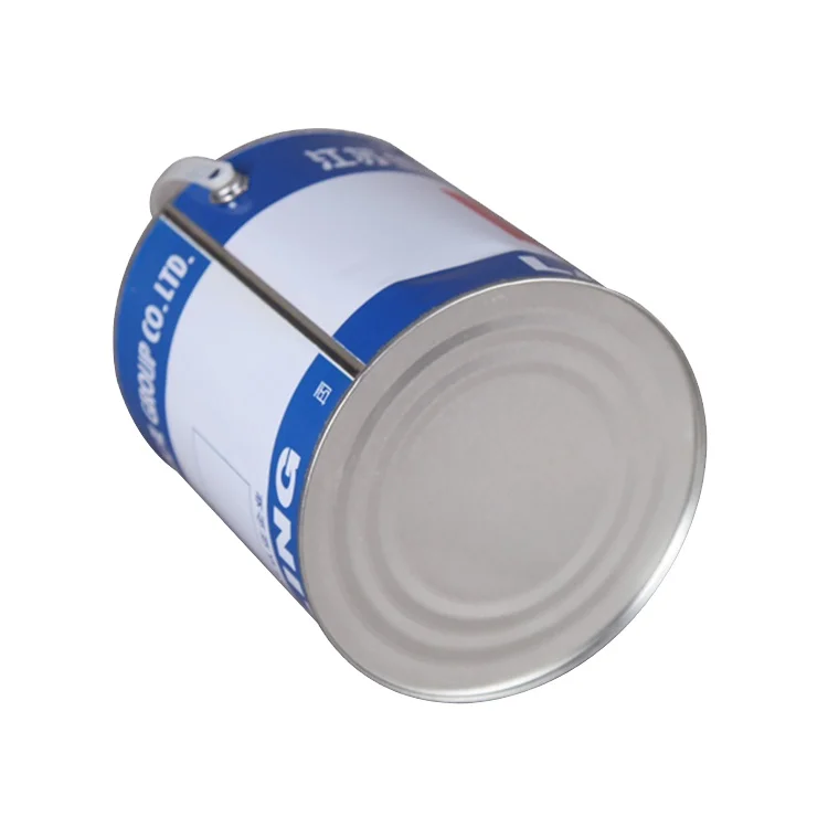 Round can tinplate material manufacturers direct sales 10L tin can with handle and lid