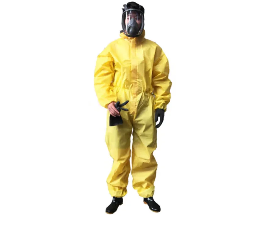 Hazmat костюмы для защиты от ядерных сточных вод одежда промышленная химическая защита комбинезоны с капюшоном на молнии