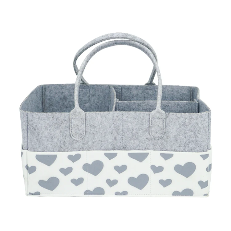 Wholesale baby organizer felt diaper bag for baby with custom designs