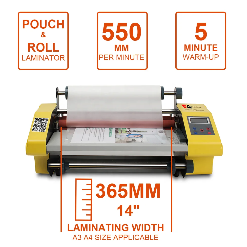 factory new model bopp thermal film machine office Roll 365 lamination machine hot roll laminating machine with factory price