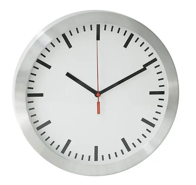 10inch Radio Controlled Clock Aluminum Customized Wall Clock Sienos valanda