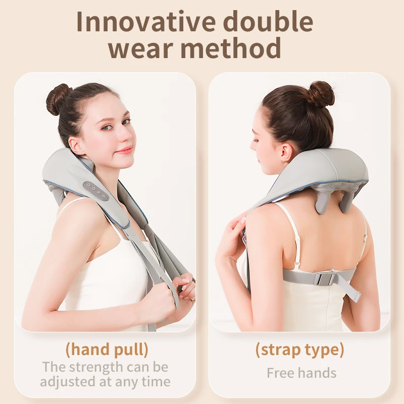 2024 relieve neck pain electric vibrate roller kneading massage shiatsu neck and back massager