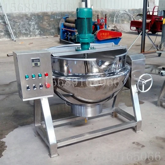 
Large red bean paste processing machine jacketed kettle with mixing 