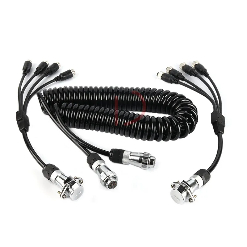 4M/6M 7 Pin Suzi Coiled Tractor Spiral Trailer Cable Kit for Truck Caravan