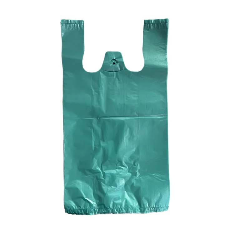 reusable compostable vest pla bolsa envases trash garbage store 100% biodegradable packaging shopping plastic bags
