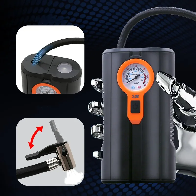 Hot Selling Product Car Air Pump 12v Air Compressor Portable Mini Self Propelled Tire Pump Handheld For Tire Inflation