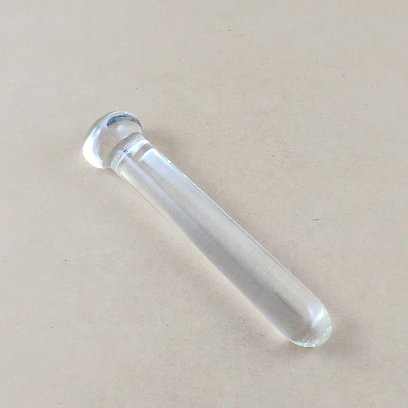 Hand Blown Simple Style Artificial Clear Glass Dick/Artificial Glass Dildo/Artificial Glass Penis for Sex Industry Distribution