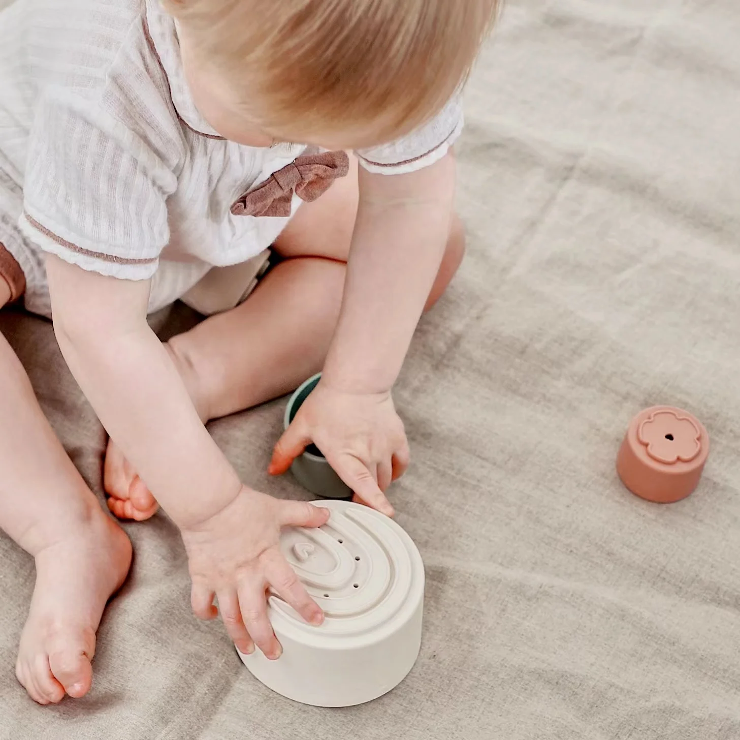 Eco Friendly Baby Stacking Cups Kids Bath Toy Intellectual Building Stacking Blocks