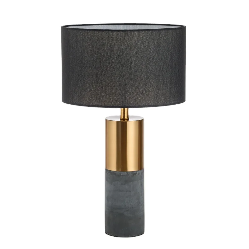 Post-modern American cement desk lamp Nordic creative bedside table lamp model room club hotel black living room lamp