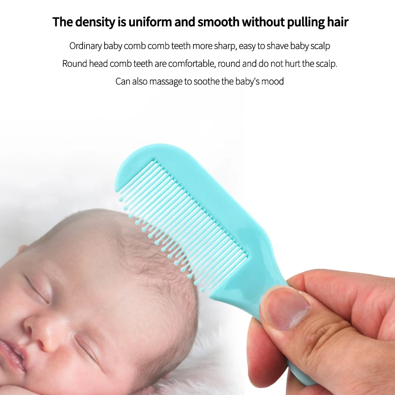 2 Pcs Set Plastic ABS Baby comb and brush set massage scalp newborn baby comb clean scalp PVC BOX Package