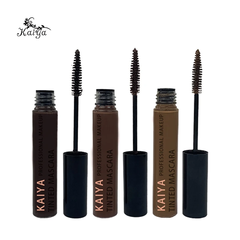 Best sell long 4d silk fiber curling eyelash extension maskara volume waterproof lashes vegan tinted brown color mascara
