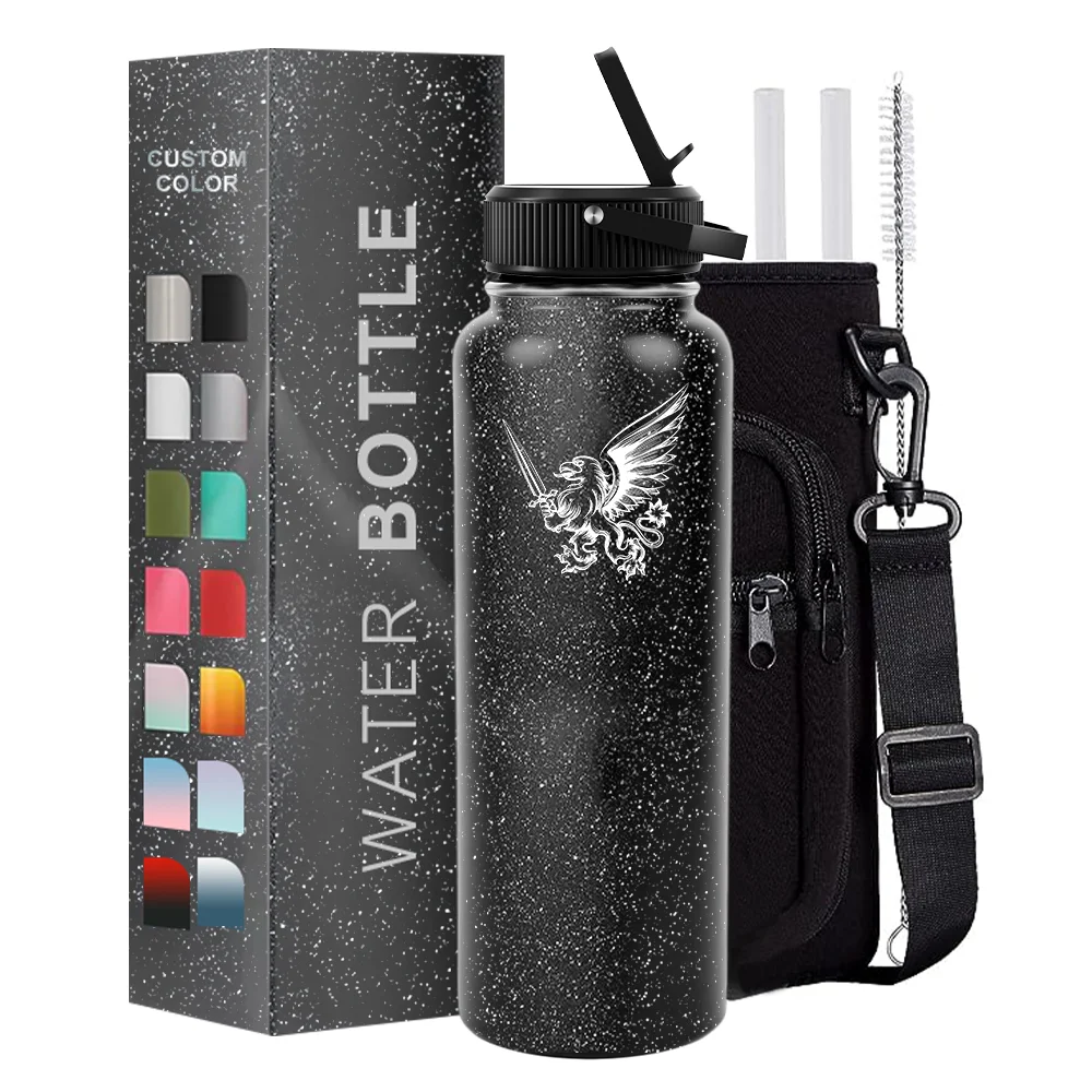 2024 wholesale custom logo flask eco-friendly wholesale vacuum reusable drink water bottles