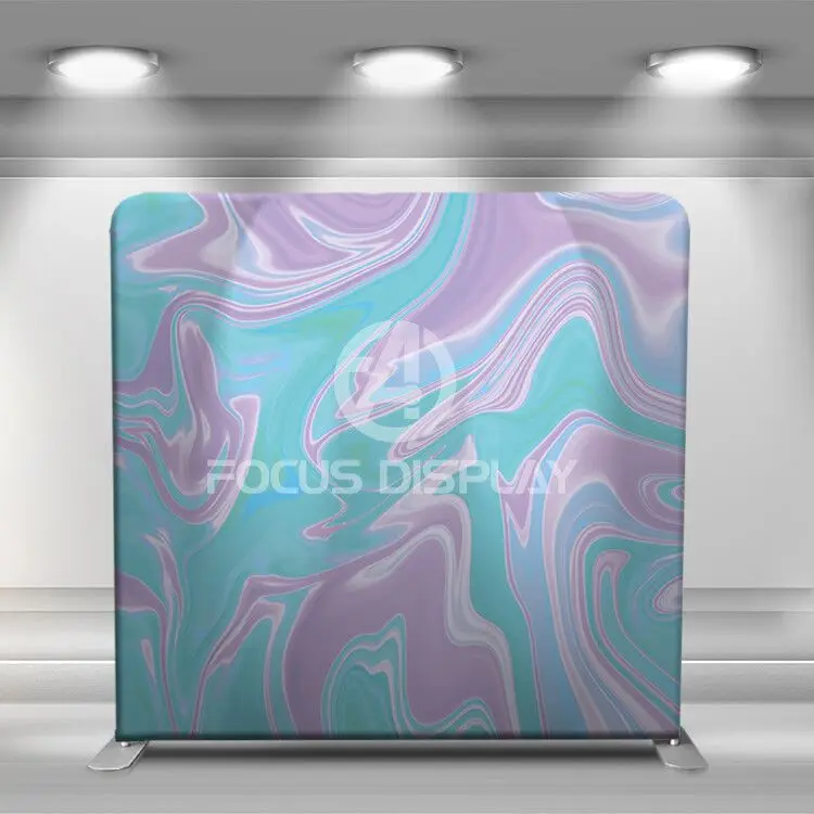 2022 new 8ft straight popular pillow case cover tension fabric party graduation photo booth backdrop stand