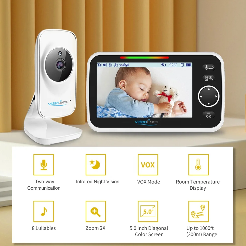5.0 inch wireless Night Vision baby Camera Baby monitors
