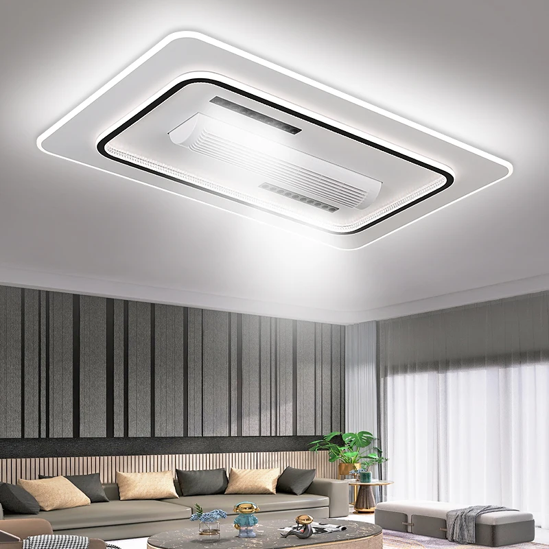 SAA Fan Modern Ceiling Fan Led Bright High Quality Square Ceiling Fan With Light Home
