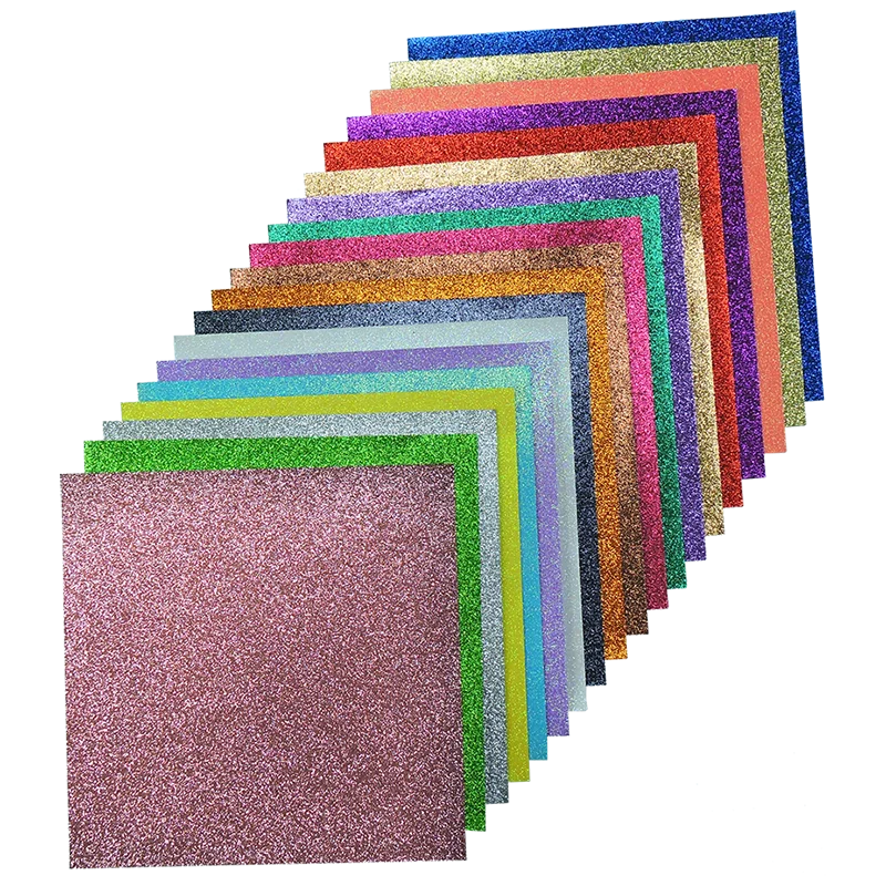 Card making Kit Paper Adhesive Backed Custom Glitter Art Paper Origami Craft DIY Decoration School Home Use