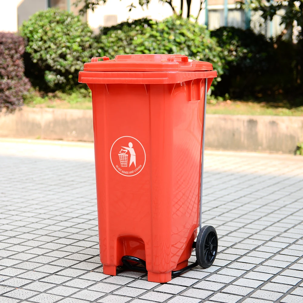 120 liter trash can garbage waste bin plastic dustbin